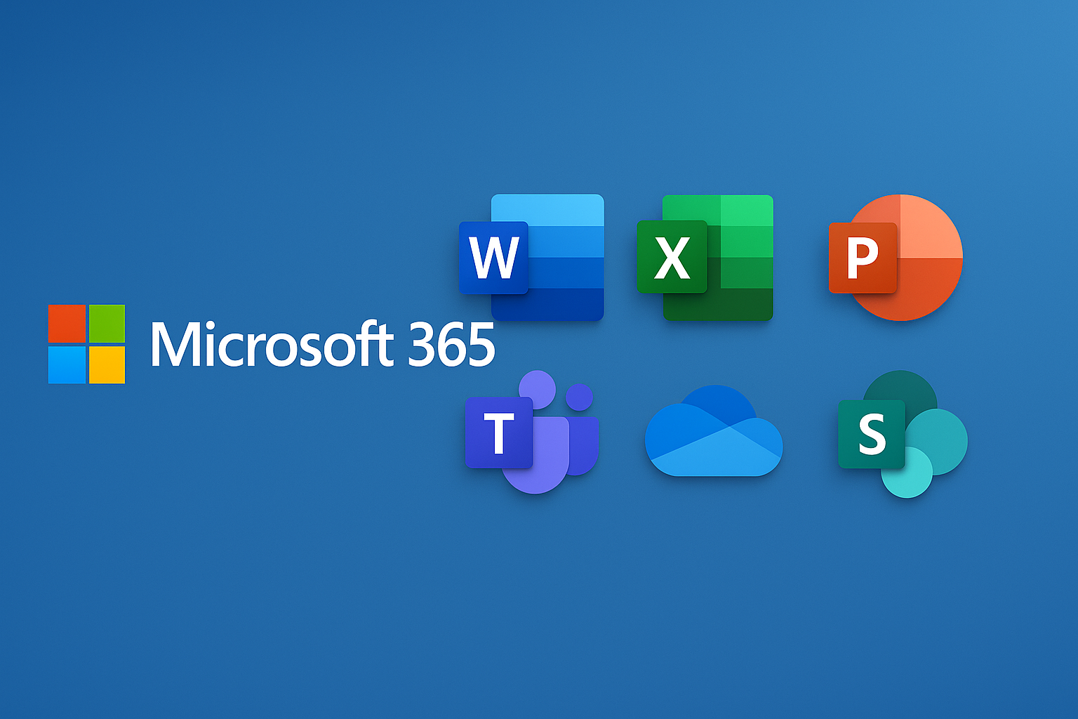 Blue banner of Microsoft 365 programs