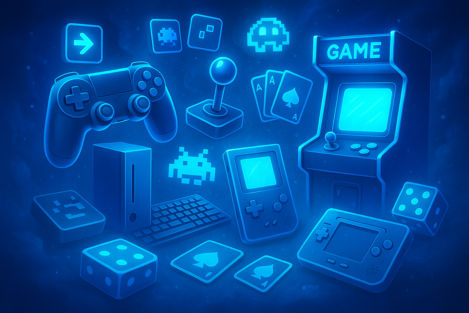 Blue image of games